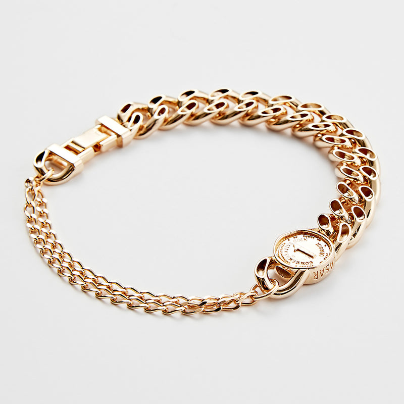 RE-CO'DE No.5 ホロー コイン アンクレット:イエロー / RE-CO'DE NO.5 HOLLOW COIN ANKLET - YELLOW
