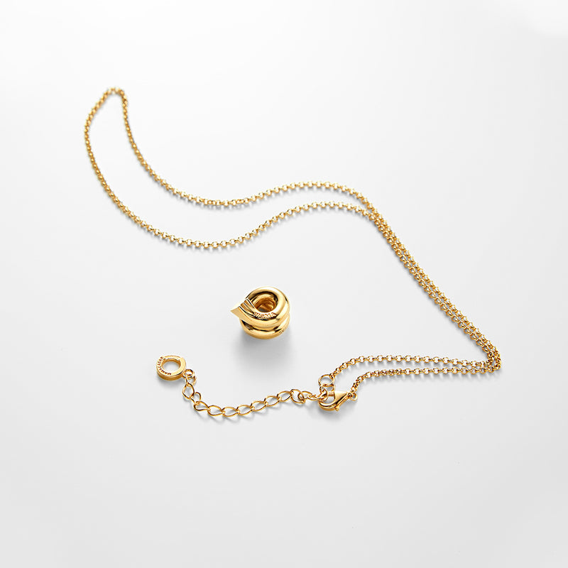 Shape6 MU シルバー ネックレス:イエロー / SHAPE6 MU SILVER NECKLACE - YELLOW