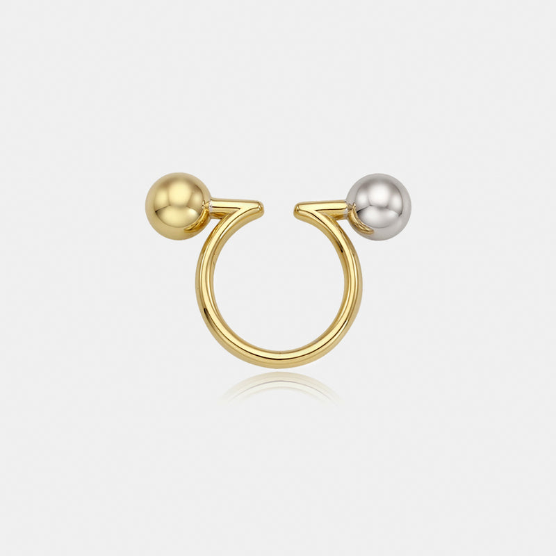 Shape6 コンビ ボール ラージ シルバー イヤーカフ / SHAPE6 COMBI BALL LARGE SILVER EARCUFF