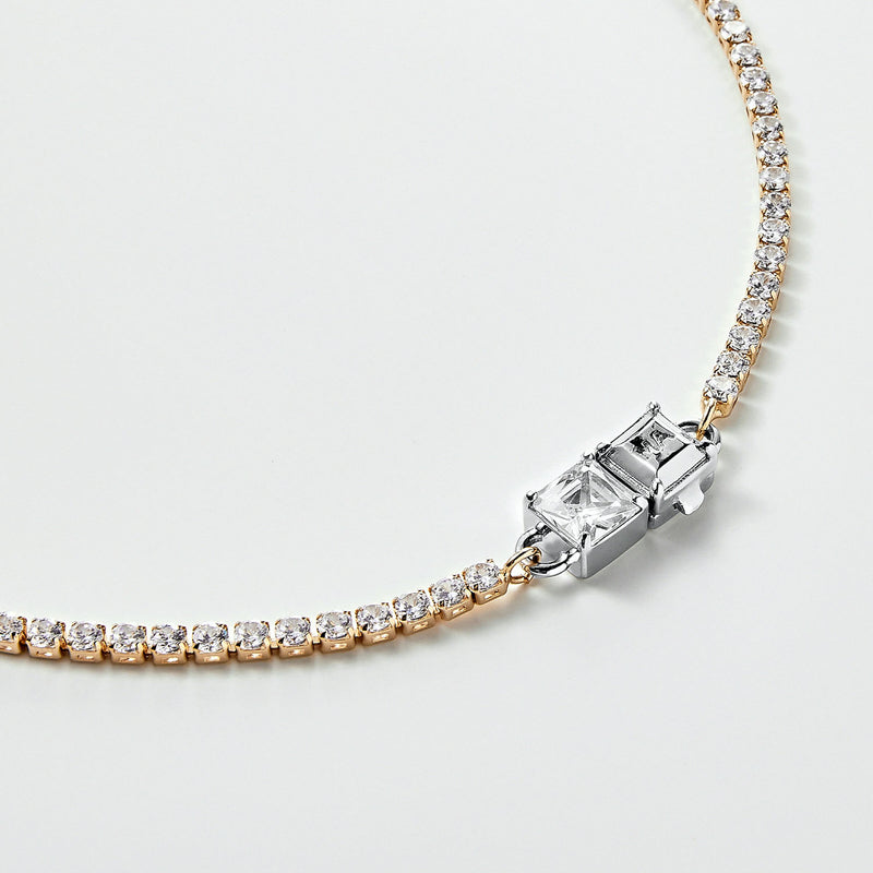 Brilliant ポイント ロック チョーカー ネックレス:コンビ / BRILLIANT POINT LOCK CHOKER NECKLACE - COMBI