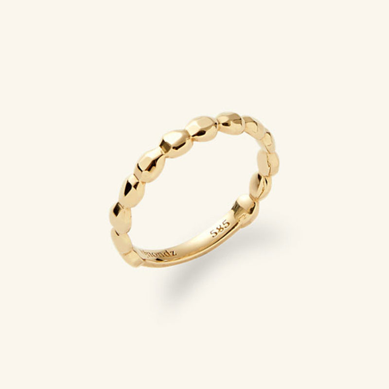 K14 ナチュラル ペブル レイヤード リング / 14K Natural Pebble Layered Ring