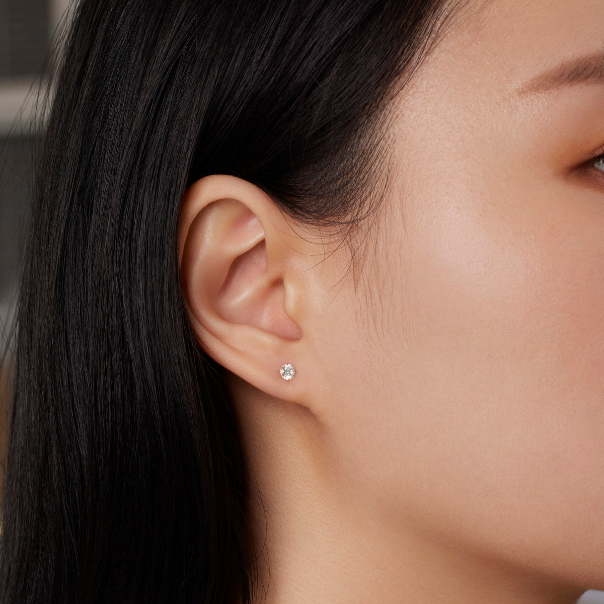 K14 イエロー ゴールド ベーシック ストーン ピアス / 14K Yellow Gold Basic Stone Earrings