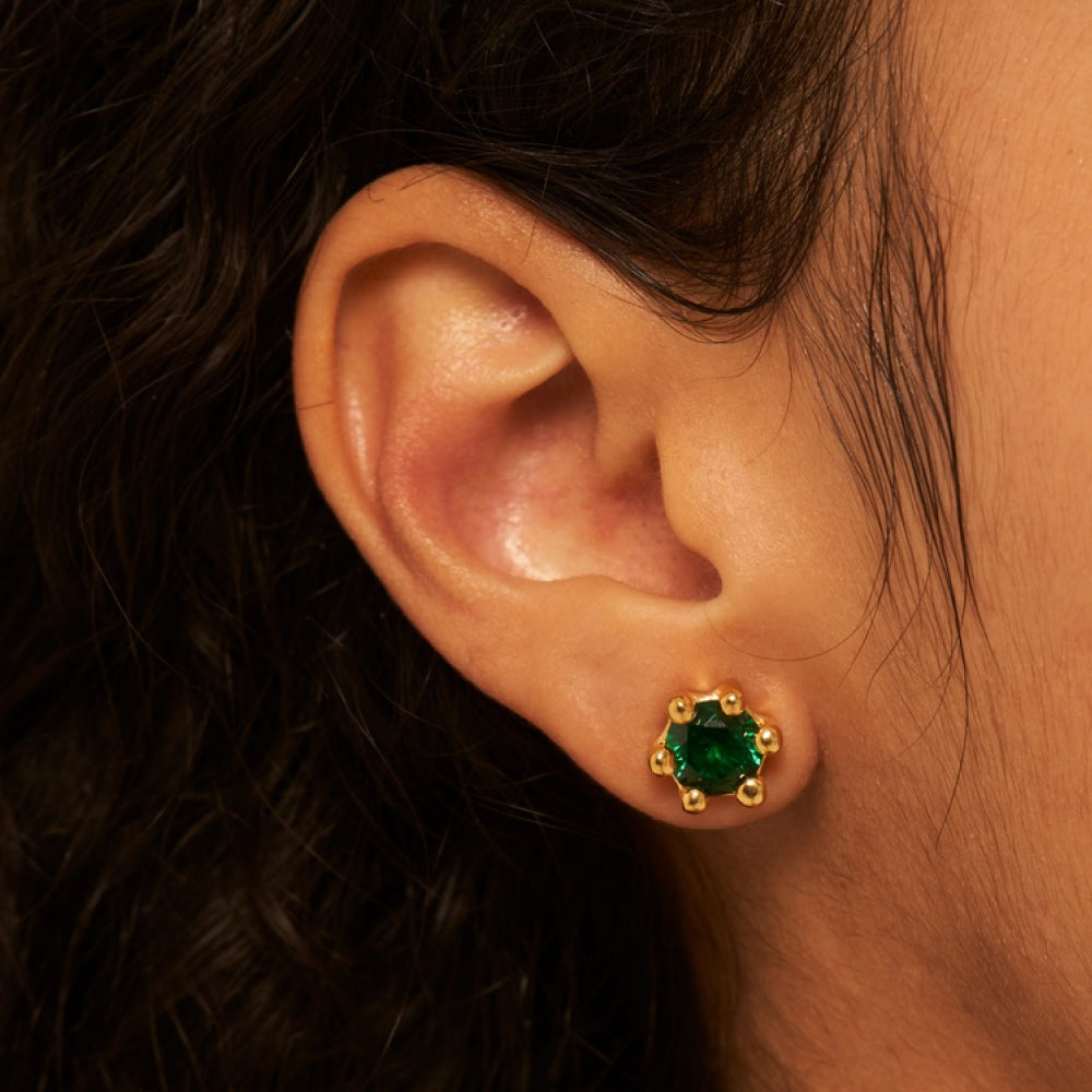 マッシュルーム ピアス:グリーン / mushroom earrings (Green)