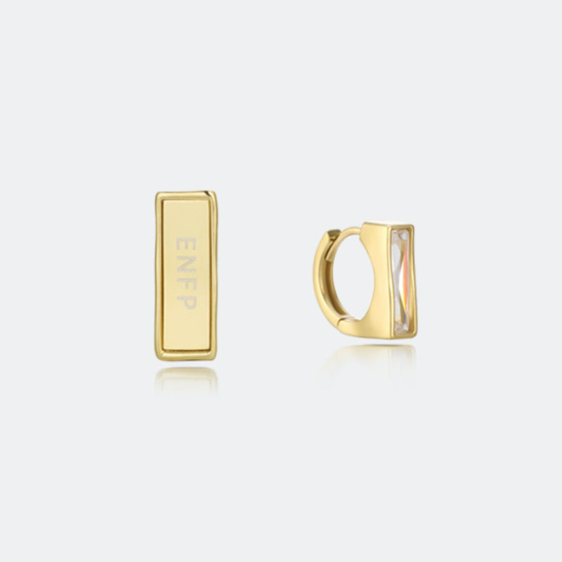 Brilliant クラムプルド シグネット ワンタッチ ピアス / BRILLIANT CRUMPLED SIGNET ONETOUCH EARRINGS