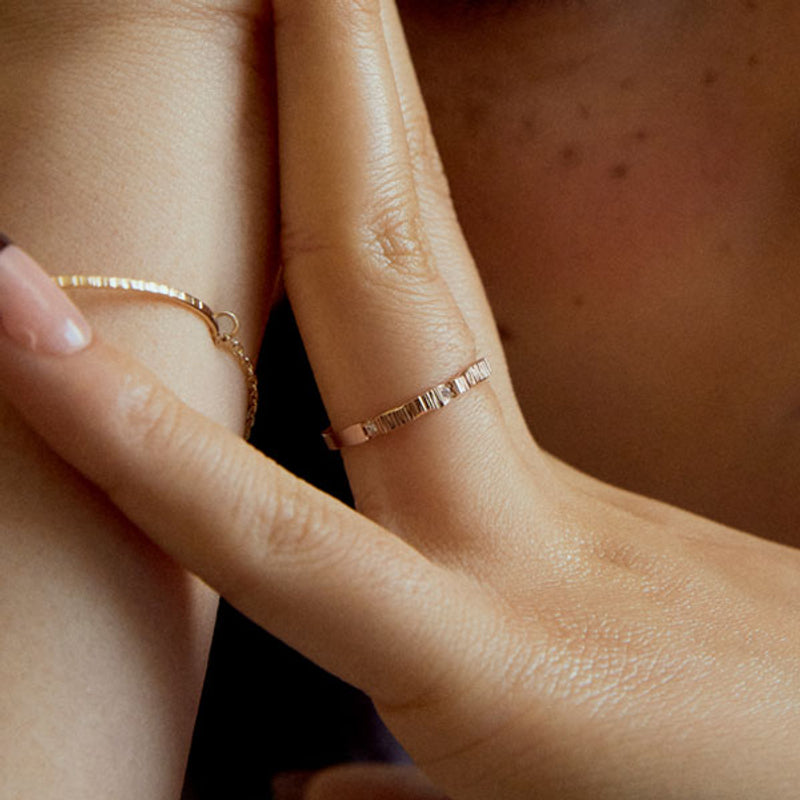 K14 ナチュラル プレーン フラット リング / 14K Natural Plain Flat Ring