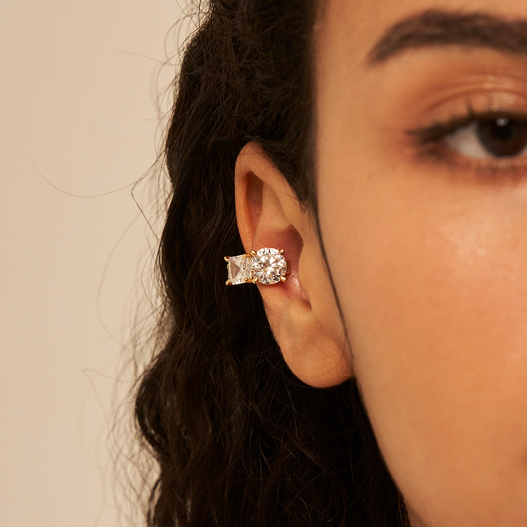 Brilliant RD シルバー ワンタッチ イヤーカフ / BRILLIANT RD SILVER ONETOUCH EARCUFF