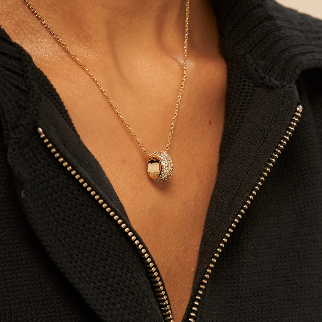 ラウンド キュービック ネックレス / Round Cubic Necklace