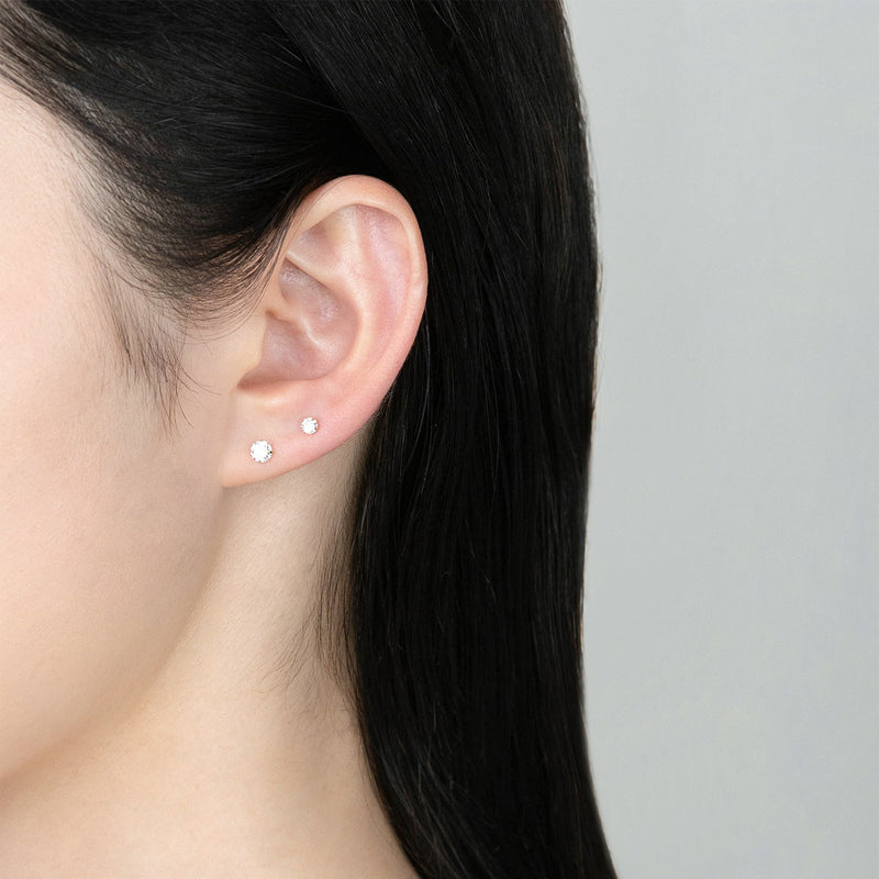 K14 イエロー ゴールド ベーシック ストーン ピアス / 14K Yellow Gold Basic Stone Earrings