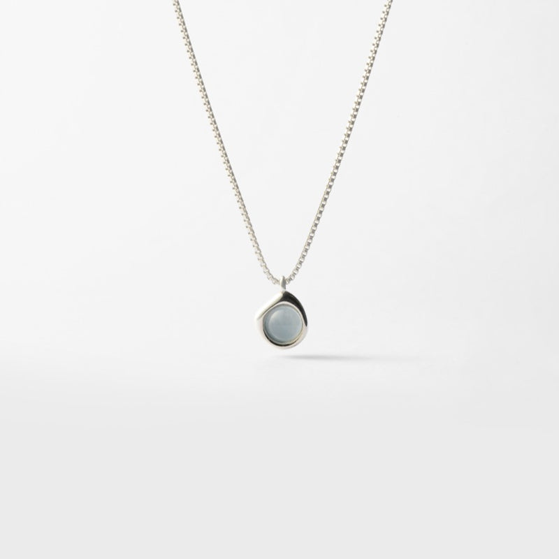 シルバー ブルー クォーツ ヒーリング ストーン ネックレス / Silver Blue Quartz Healing Stone Necklace  | アモンズ – amondz