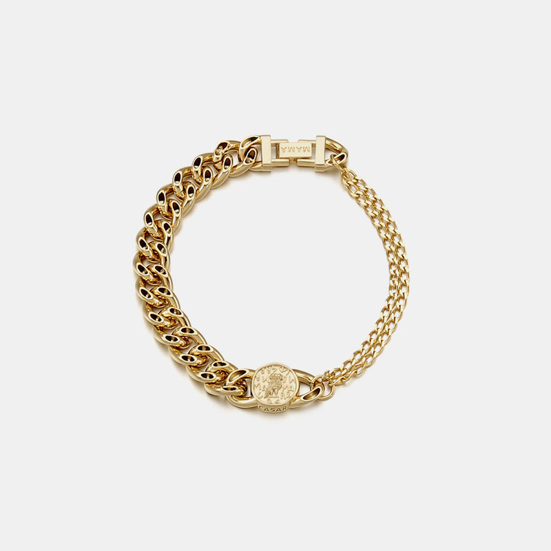 RE-CO'DE No.5 ホロー コイン アンクレット:イエロー / RE-CO'DE NO.5 HOLLOW COIN ANKLET - YELLOW
