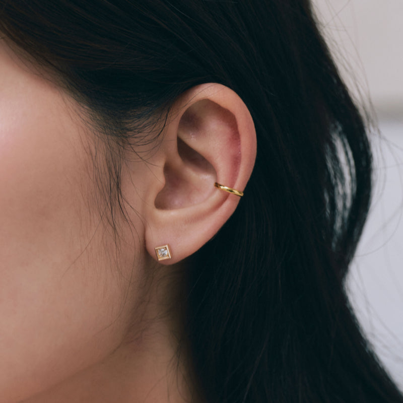 シルバー ベーシック スリム イヤーカフ / Silver Basic Slim Earcuff