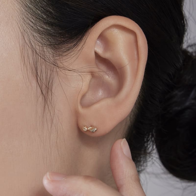 K10 ラフ シェイプ ピアス / 10K Rough Shape Earrings