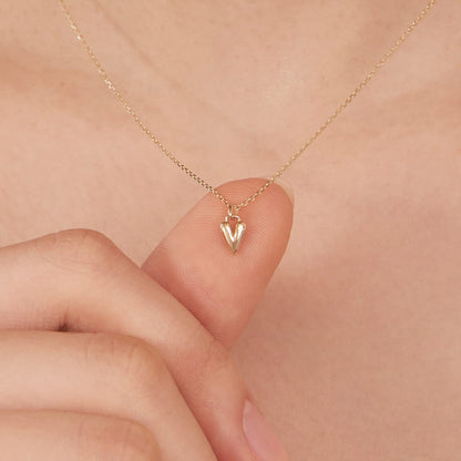 K10 ミニ ハート ペンダント ネックレス / 10K Mini Heart Pendant Necklace