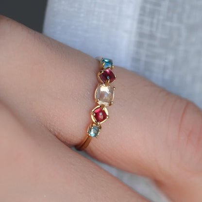 K10 カボション クラスター リング / 10K Cabochon Cluster Ring