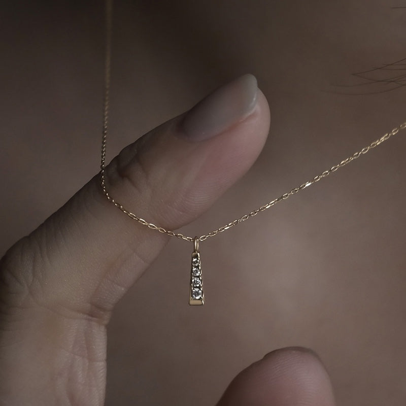 K10 プチ ダイヤ ドロップ ネックレス / 10K Petit Diamond Drop Necklace
