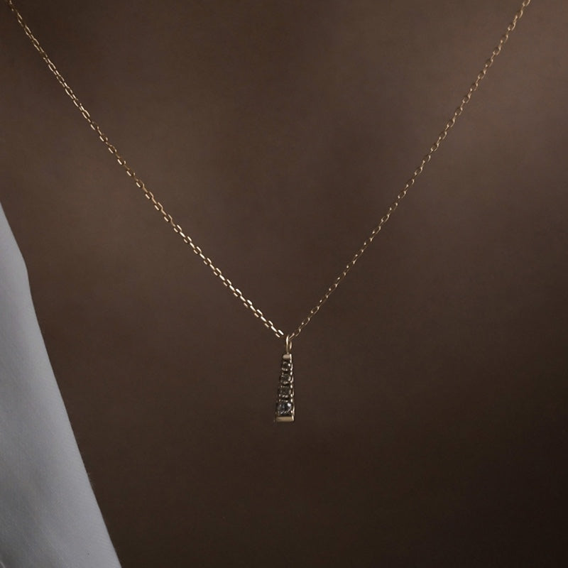 K10 プチ ダイヤ ドロップ ネックレス / 10K Petit Diamond Drop Necklace