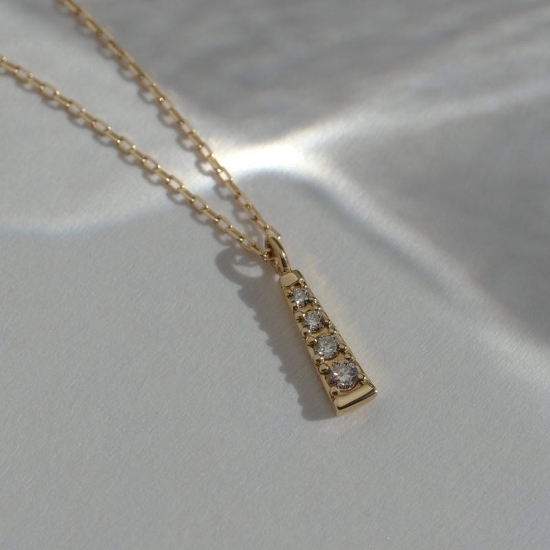 K10 プチ ダイヤ ドロップ ネックレス / 10K Petit Diamond Drop Necklace