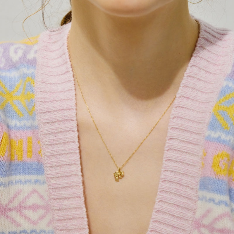 K10 SCOUT グランジ リボン ネックレス / 10K SCOUT GRUNGE RIBBON NECKLACE