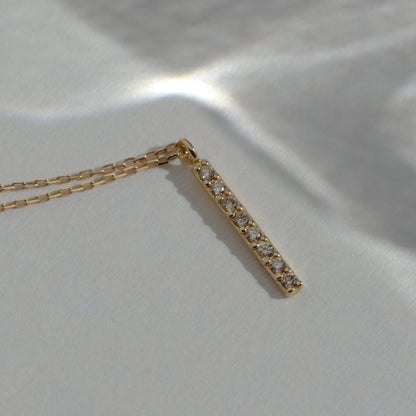 K10 プチ ダイヤ バー ネックレス / 10K Petit Diamond Bar Necklace