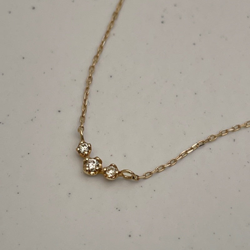 K10 プチ ダイヤ シャイン ネックレス / 10K Petit Diamond Shine Necklace | アモンズ – amondz