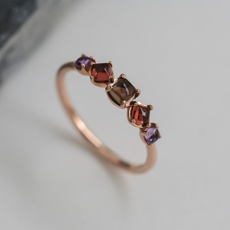 K10 カボション クラスター リング / 10K Cabochon Cluster Ring