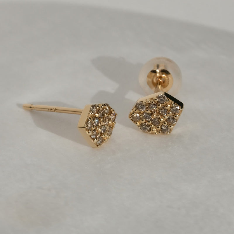 K10 エクリュ アングル ピアス / 10K Ecru Angular Earrings