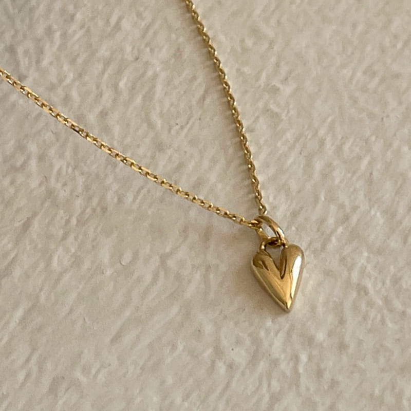 K10 ミニ ハート ペンダント ネックレス / 10K Mini Heart Pendant Necklace