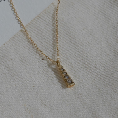 K10 プチ ダイヤ ドロップ ネックレス / 10K Petit Diamond Drop Necklace