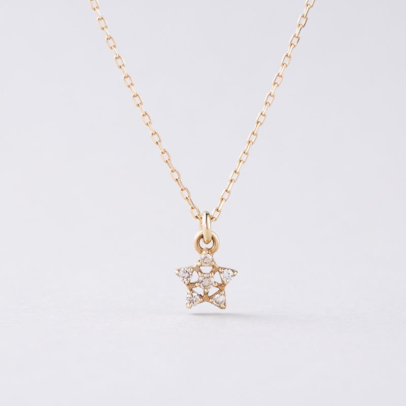 K10 プチ ダイヤ スター ネックレス / 10K Petit Diamond Star Necklace