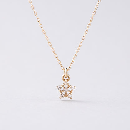 K10 プチ ダイヤ スター ネックレス / 10K Petit Diamond Star Necklace