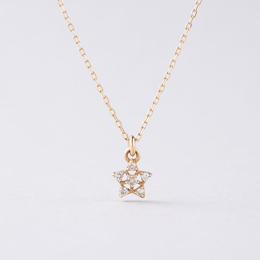 K10 プチ ダイヤ スター ネックレス / 10K Petit Diamond Star Necklace