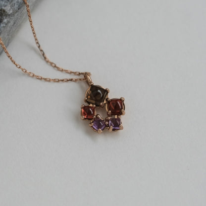 K10 カボション クラスター ネックレス / 10K Cabochon Cluster Necklace