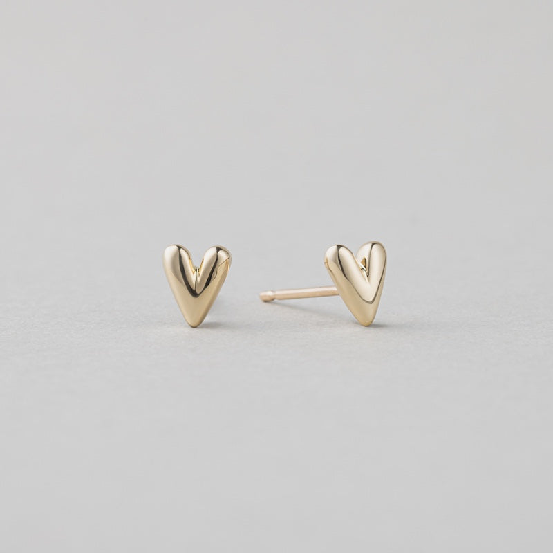 K10 ミニ ハート モチーフ ピアス / 10K Mini Heart Motif Earrings