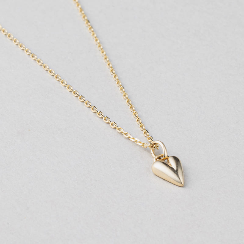 K10 ミニ ハート ペンダント ネックレス / 10K Mini Heart Pendant Necklace