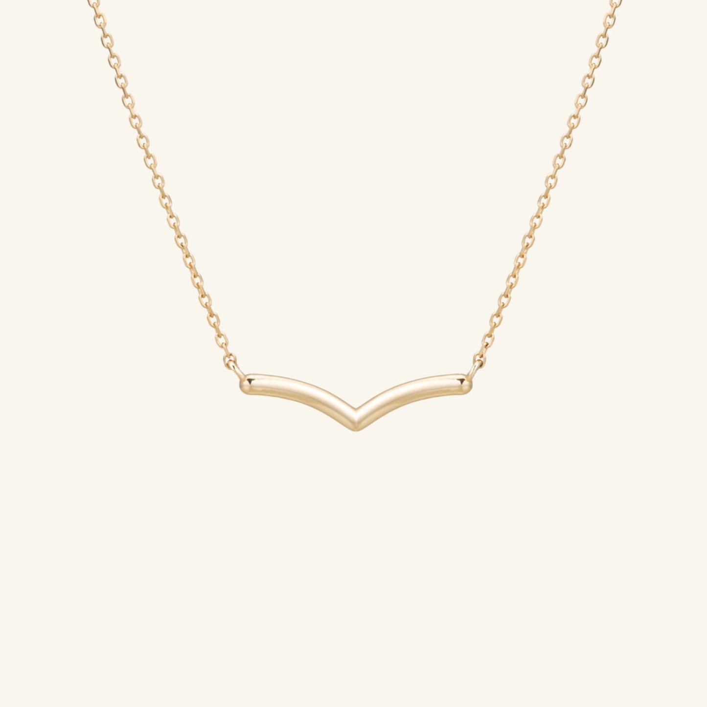 K14 K18 スリック Vライン ネックレス / 14K 18K Slick Vline Necklace