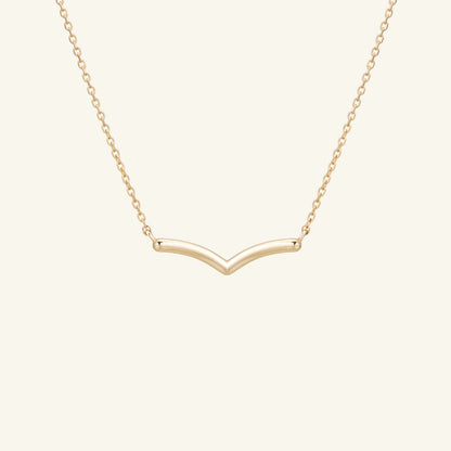 K14 K18 スリック Vライン ネックレス / 14K 18K Slick Vline Necklace