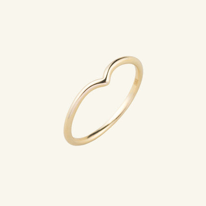 K14 K18 スリック Vライン リング / 14K 18K Slick Vline Ring