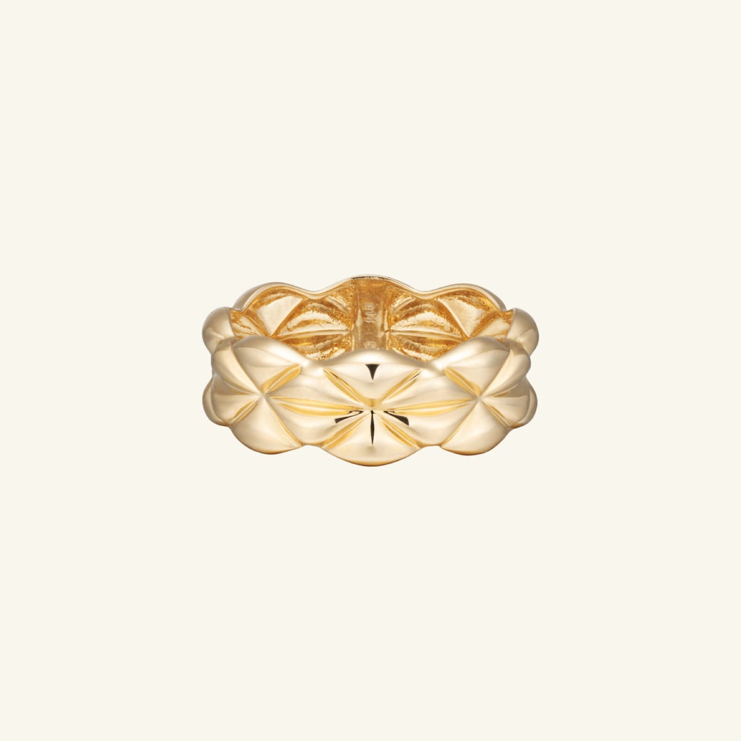 K14 K18 シグネチャー スモール キルティング リング / 14K 18K Signature Small Quilting Ring