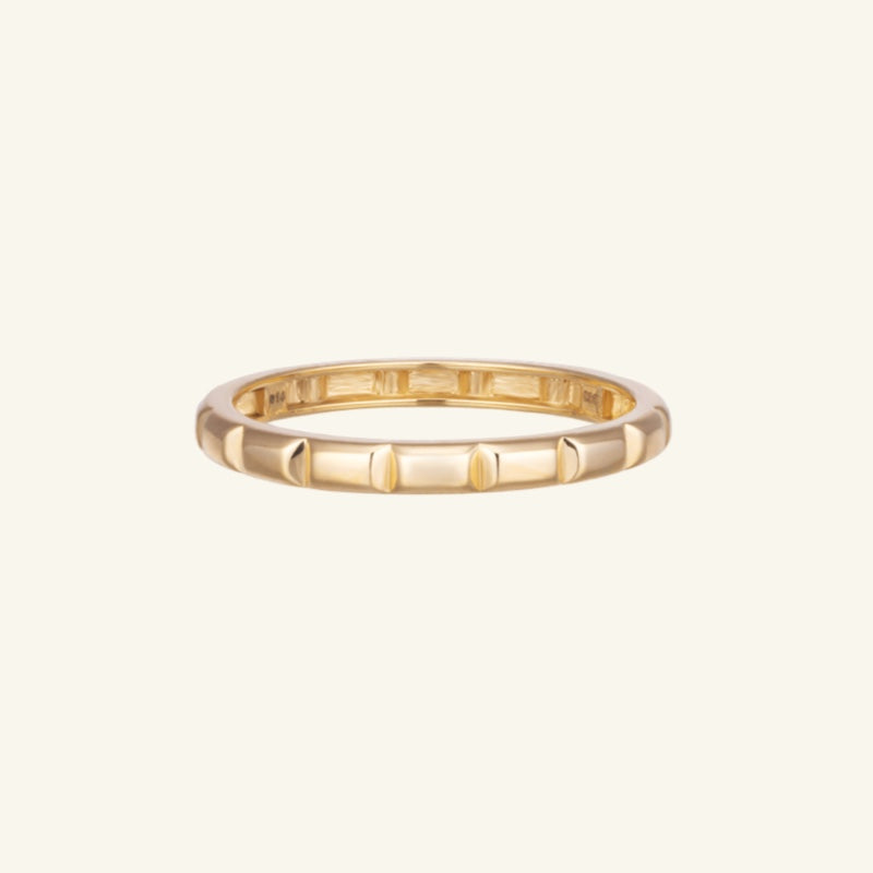 K14 K18 バゲット カット リング / 14K 18K Baguette Cutting Ring