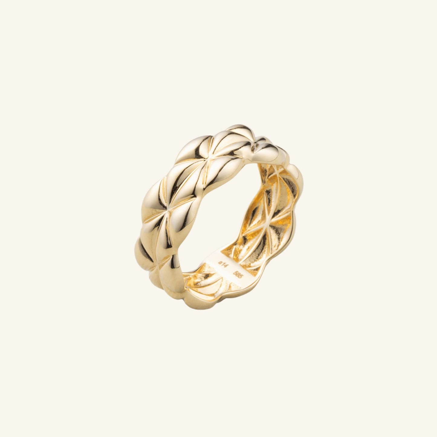 K14 K18 シグネチャー スモール キルティング リング / 14K 18K Signature Small Quilting Ring