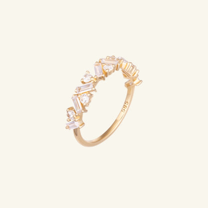 K14 K18 スパークル バゲット セッティング リング / 14K 18K Sparkle Baguette Setting Ring