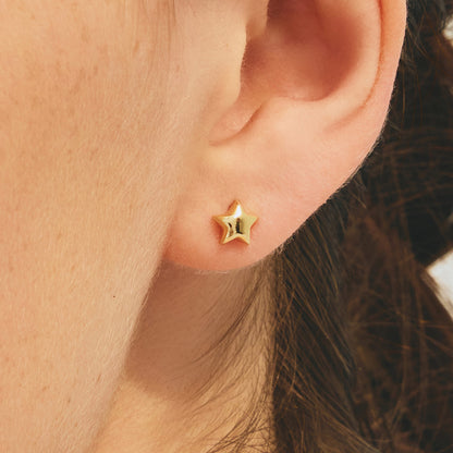 K14 K18 スター バルーン ピアス / 14K 18K Star Balloon Earrings