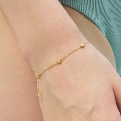 K14 K18 スター バルーン ブレスレット / 14K 18K Star Balloon Bracelet