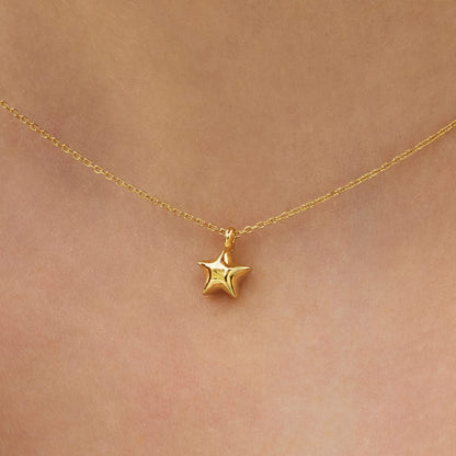 K14 K18 スター バルーン ネックレス / 14K 18K Star Balloon Necklace