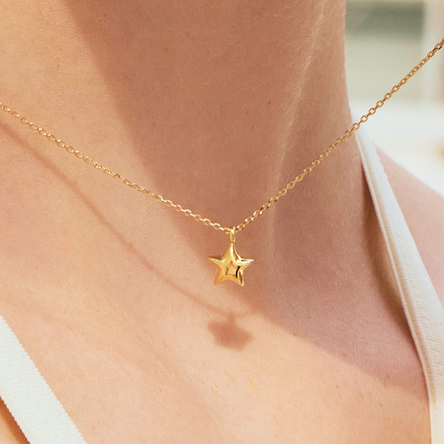 K14 K18 スター バルーン ネックレス / 14K 18K Star Balloon Necklace