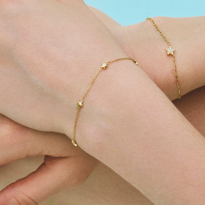 K14 K18 スター バルーン ブレスレット / 14K 18K Star Balloon Bracelet