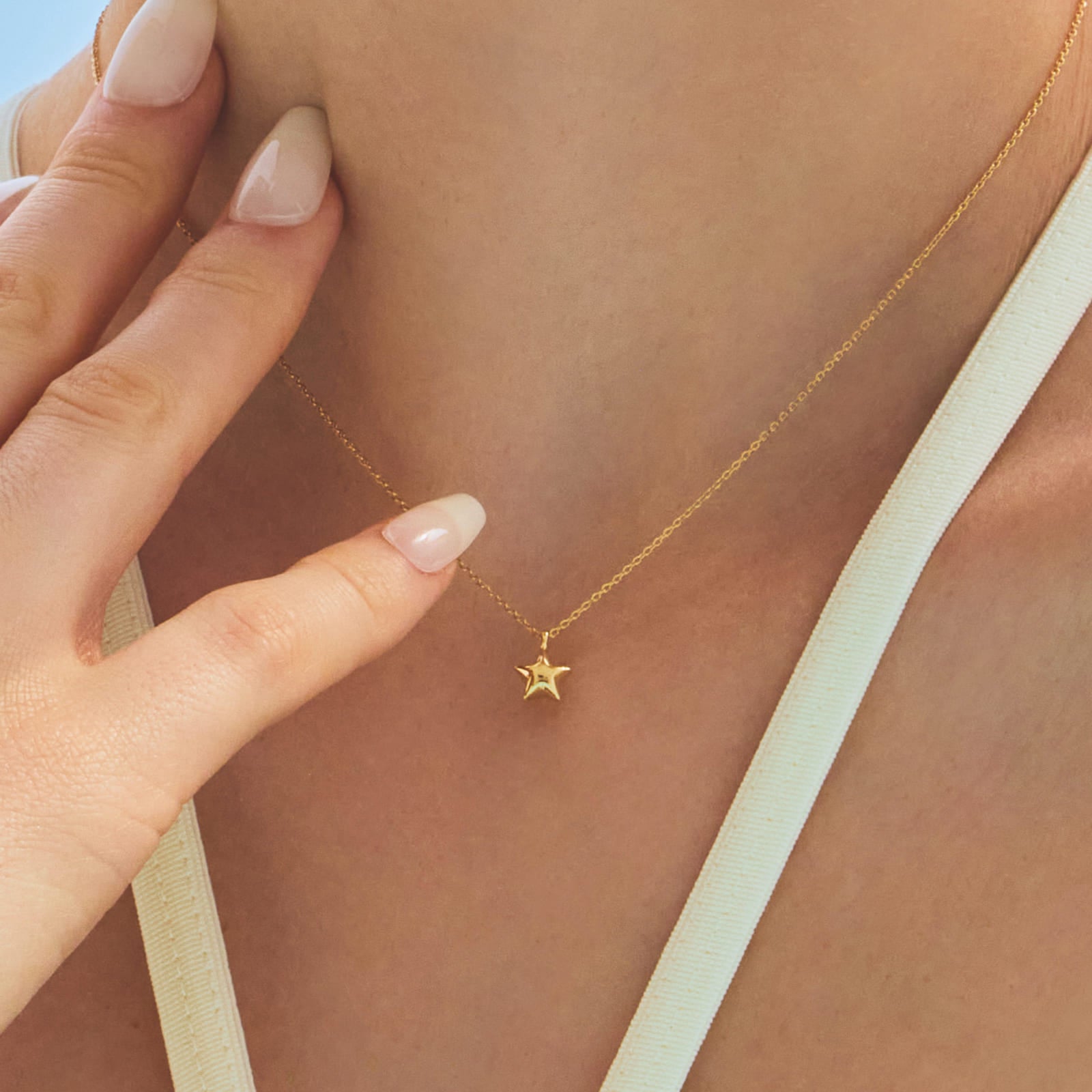 K14 K18 スター バルーン ネックレス / 14K 18K Star Balloon Necklace | アモンズ – amondz