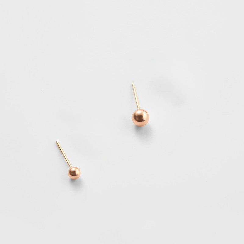 K14 ベーシック ボール ピアス [シングル] / 14K Basic Ball Earring