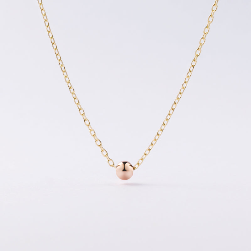 【CLEARANCE LAST SALE】 K14 ローズ ゴールド ミニ ボール ネックレス / 14K Rose Gold Mini Ball  Necklace