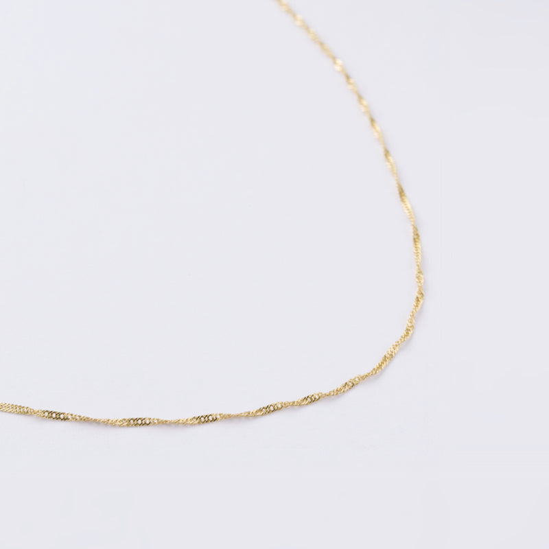 K14 ツイスト チェーン ネックレス / 14K Twist Chain Necklace | アモンズ